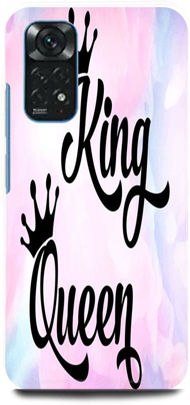 play fast Back Cover for POCO M4 Pro KING, QUEEN, RAJA, RAANI, PRINCE, PRINCESS  (Pink, Hard Case, Pack of: 1)