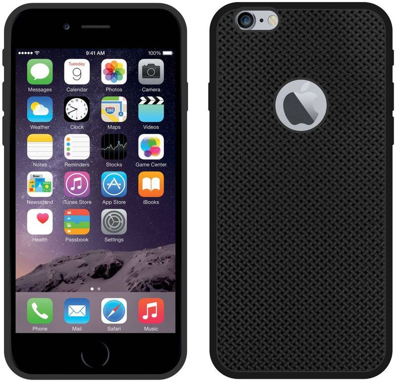 CASE CREATION Back Cover for Apple iPhone 6s  (Black, Grip Case, Silicon, Pack of: 1)