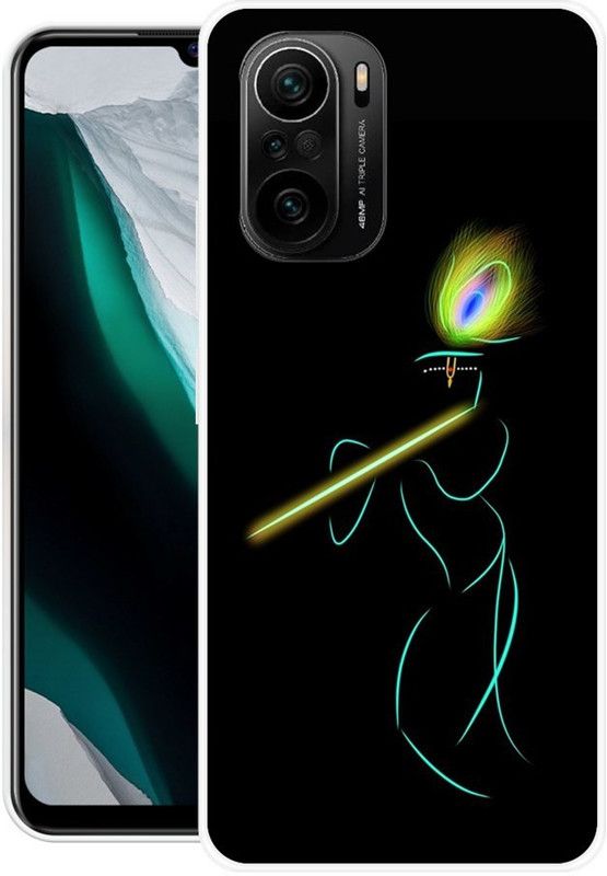 ROCKPRINT Back Cover for Mi 11x  (Black, Grip Case, Silicon)