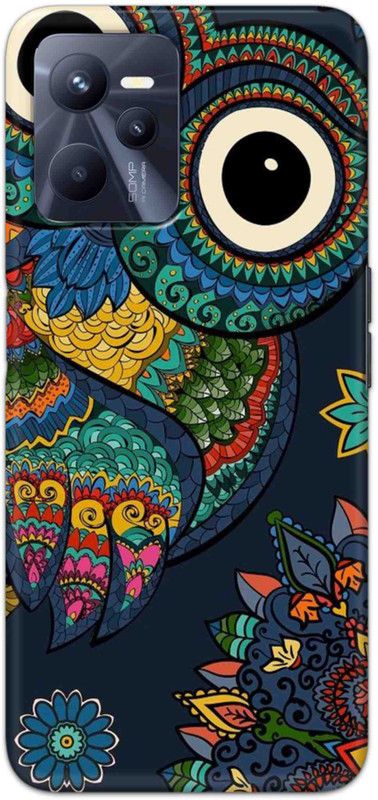 NDCOM Back Cover for Realme Narzo 50A Prime Owl Art Printed  (Multicolor, Hard Case, Pack of: 1)