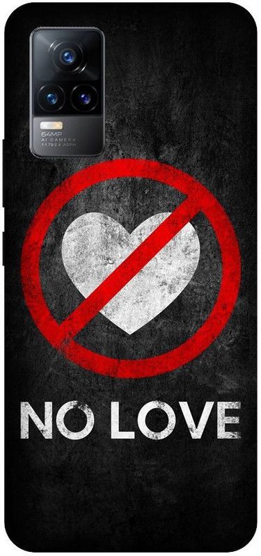 URCHIN Back Cover for Vivo V21 5G No Love, Breakup, Heartbroken, fake Love, Hate love  (Multicolor, Shock Proof, Pack of: 1)