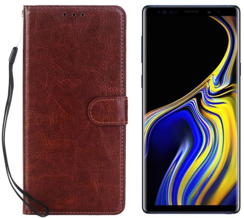 Dgeot Flip Cover for Samsung Galaxy Note 9 (Metallic Copper, 512 GB) (8 GB RAM)  (Brown, Dual Protection, Pack of: 1)