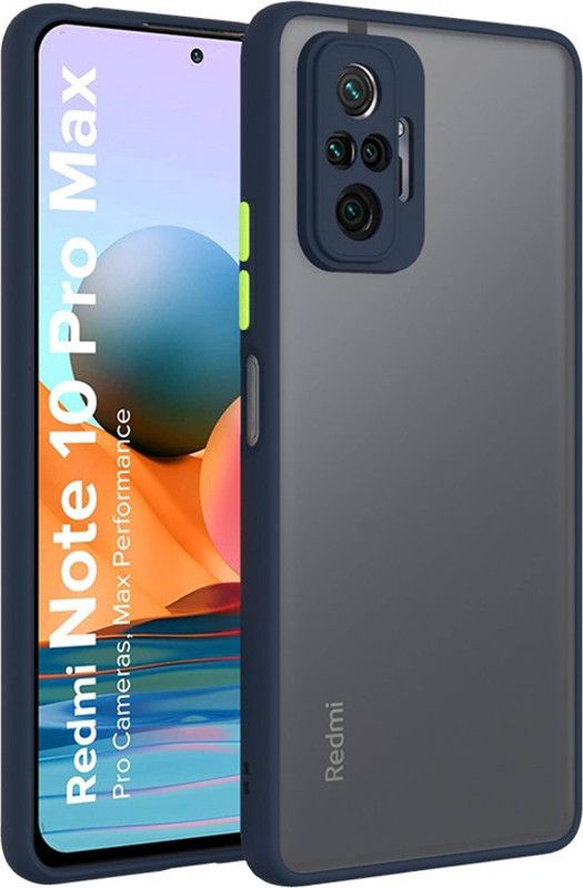 AOnes Back Cover for Xiaomi Redmi Note 10 Pro  (Blue, Cases with Holder, Pack of: 1)