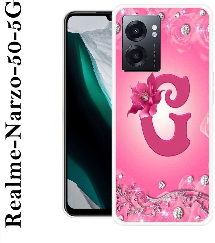 SIMAWAT Back Cover for Realme Narzo 50 5G  (Pink, Silicon)