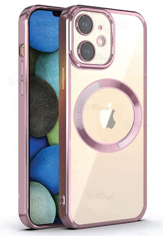 Dallao Back Cover for Apple iPhone 12 Supports Mag-Safe Wireless Charging Electroplated Logo View  (Gold, Shock Proof)