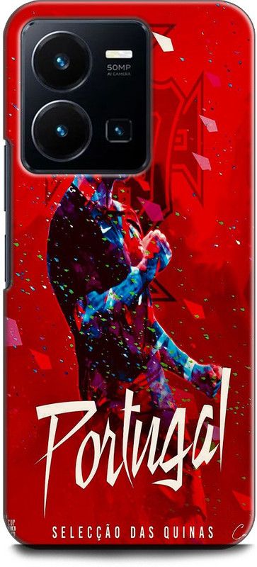 WallCraft Back Cover for Vivo Y35, V2205 CRISTIANO, RONALDO, REAL MADRID, FOOTBALL, JERSEY  (Multicolor, Dual Protection, Pack of: 1)