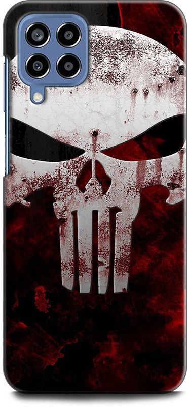 WallCraft Back Cover for SAMSUNG Galaxy M33 5G PUNISHER, SKULL MONSTER , JOLLY ROGER, VINYL STICKER  (Multicolor, Dual Protection, Pack of: 1)