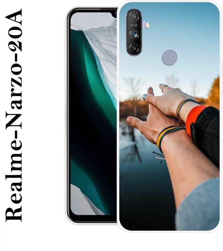 INDIALAND Back Cover for Realme Narzo 20A  (Multicolor, Silicon)