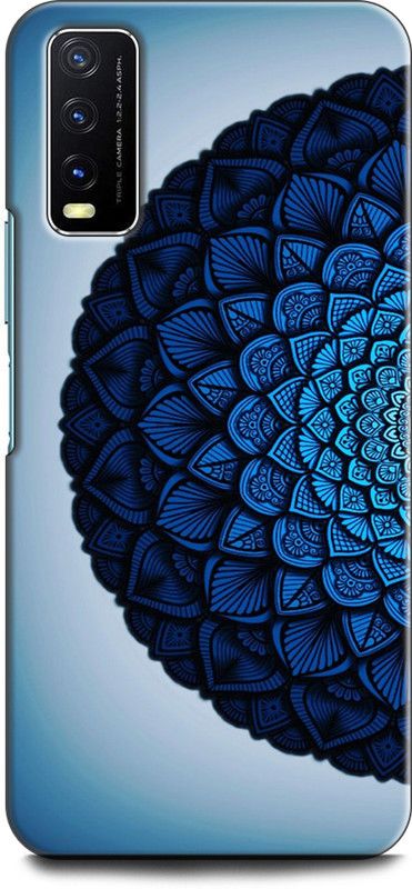 Dronk Back Cover for Vivo Y20, V2029 MANDALA, FLOWER, ABSTRACT, GEOMETRIC, DESIGN, GLITTER  (Multicolor, Dual Protection, Pack of: 1)