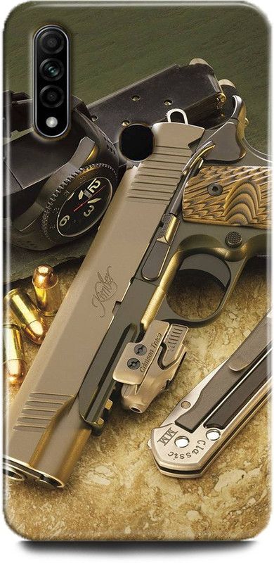 FIKORA Back Cover for OPPO A31, CPH2015 GUN, PISTOL, BANDOOK, AK47, RIFEL, BULLET  (Multicolor, Hard Case, Pack of: 1)
