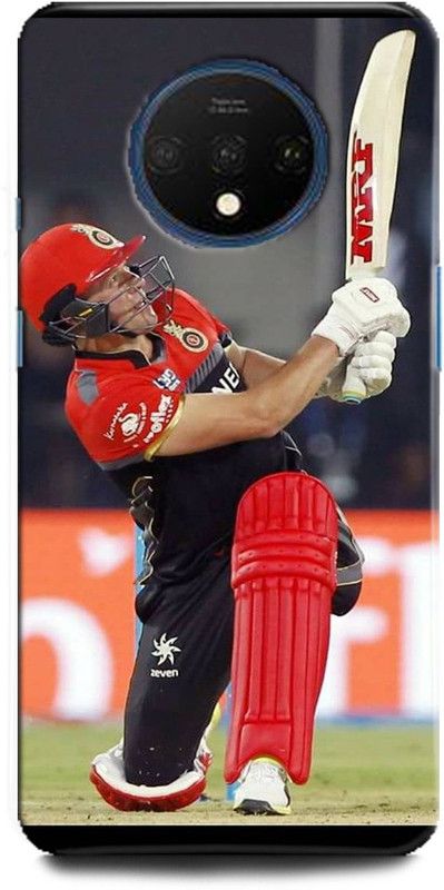 INDICRAFT Back Cover for OnePlus 7T AB DE VILLIERS, CRICKET, BATSMAN, SPORTS  (Multicolor, Hard Case, Pack of: 1)