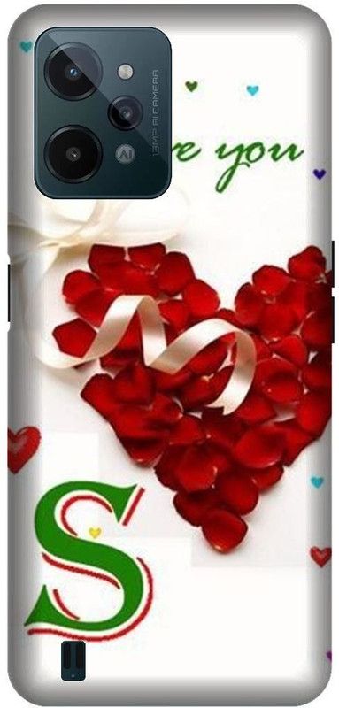 VS PRINT LINK Back Cover for Realme C31 , RMX3501 ,S letter,S name S word , Printed Back Cover  (White, Hard Case, Pack of: 1)