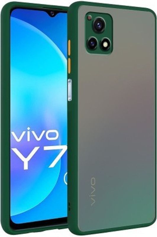 Cermarise Back Cover for Vivo Y72 5G  (Green, Camera Bump Protector, Pack of: 1)