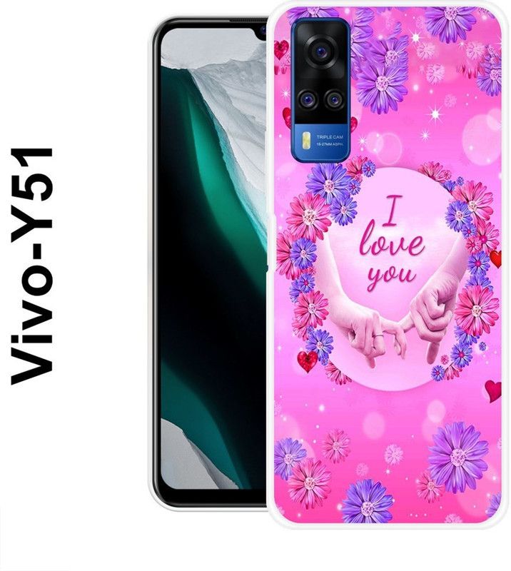 JATLAND Back Cover for Vivo Y51, Vivo Y51A, Vivo Y31, Vivo Y51 2020, Vivo Y31 2020  (Pink, Purple, Silicon)