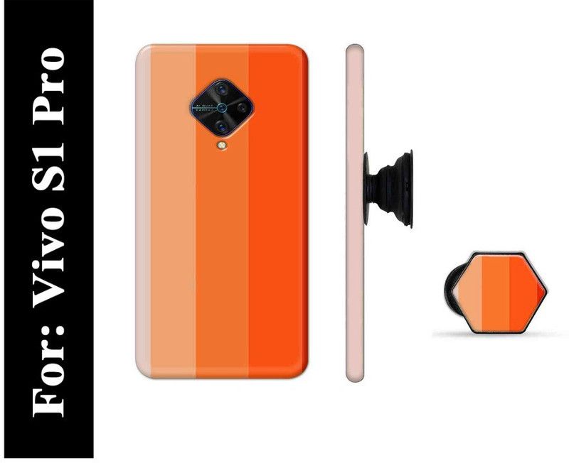 Elite Case Back Cover for Vivo S1 Pro  (Orange, Cases with Holder)