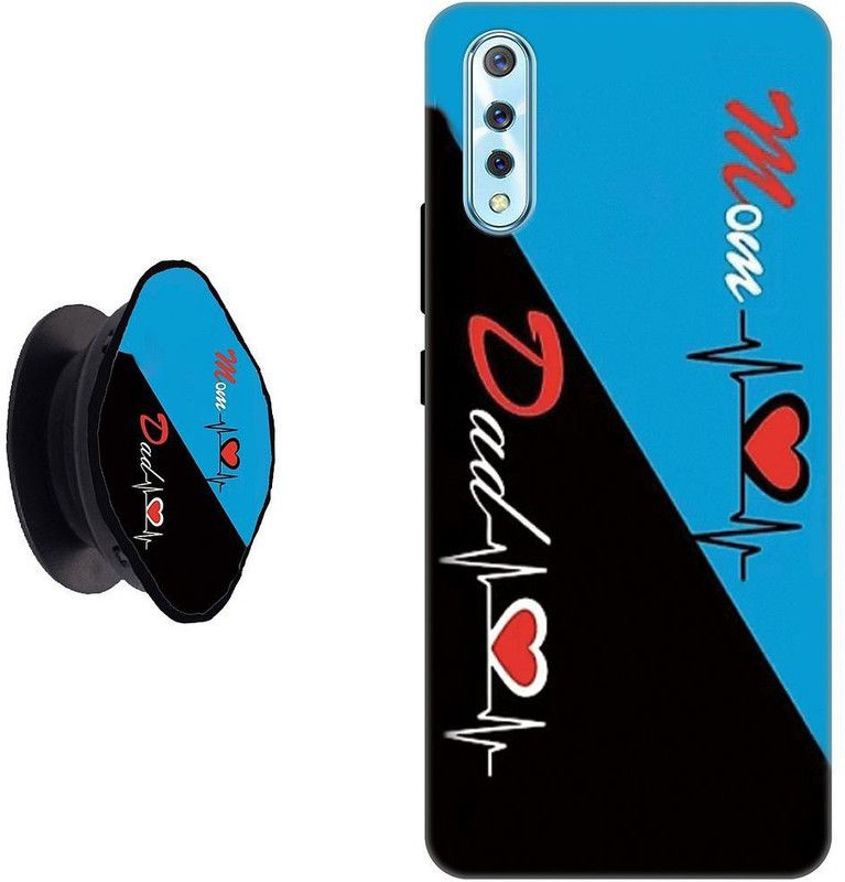 My Swag Back Cover for Vivo S1, Vivo Z1x  (Black, Blue, Cases with Holder, Pack of: 2)