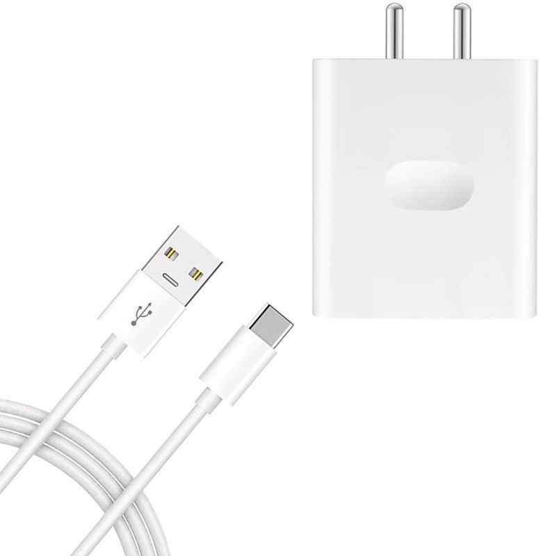 shopbucket 33 W NA 4 A Mobile 33W 4A WARP/VOOC/SUPERDART Charger Made in India Adaptor with Type-C Devices 050 Charger with Detachable Cable  (White, Cable Included)