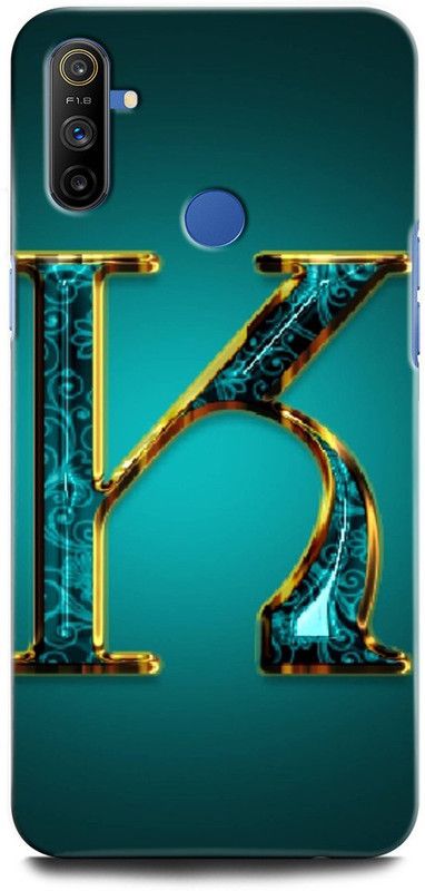 GRAFIQE Back Cover for Realme Narzo 20A RMX2050 K NAME BACK COVER, K LETTER SYMBOLS, K LETTER, K ALPHABET  (Multicolor, Shock Proof, Pack of: 1)