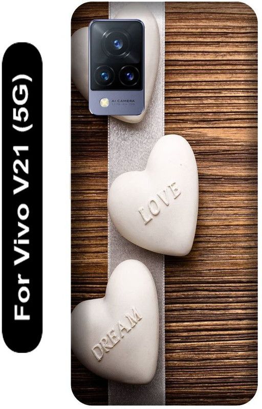 SSMORYA Back Cover for Vivo V21 5G  (Brown, Beige, Hard Case, Pack of: 1)