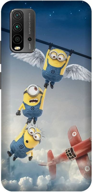 URCHIN Back Cover for Redmi 9 Power minions, Cute, funny, cartoon, Minions cute, cute  (Multicolor, Shock Proof, Pack of: 1)