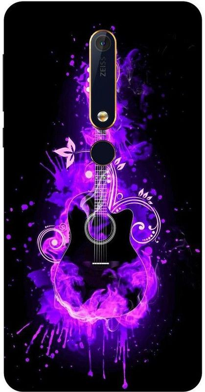 Shivay Mobicase Back Cover for Nokia 6.1 Plus  (Black, Purple, Dual Protection, Silicon, Pack of: 1)