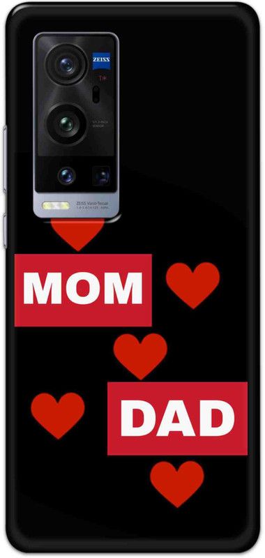 NDCOM Back Cover for Vivo X60 Pro Plus Mom Dad Printed  (Multicolor, Hard Case, Pack of: 1)