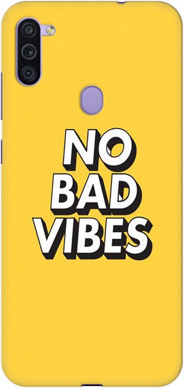 COBIERTAS Back Cover for Samsung Galaxy M11  (Yellow, White, Hard Case, Pack of: 1)