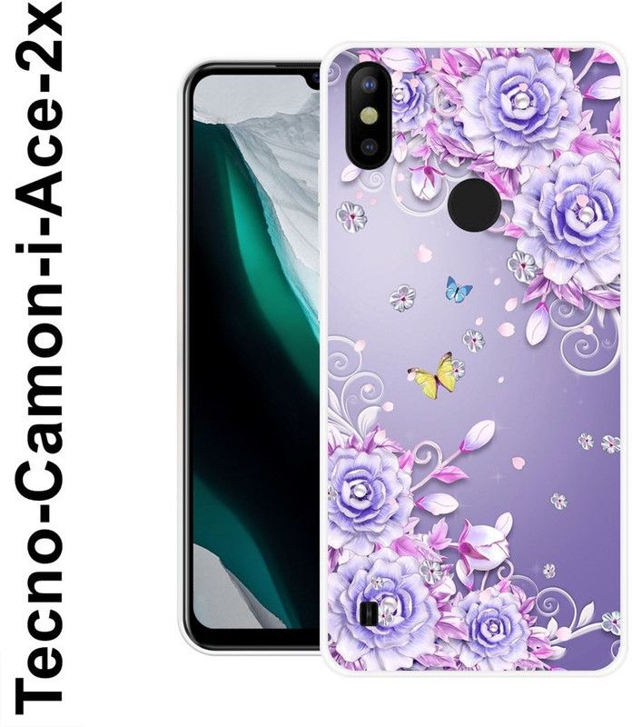 INDIALAND Back Cover for Tecno Camon I Ace 2x  (Purple, Silicon)