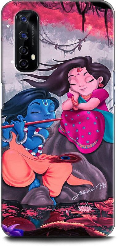 Afterglow Back Cover for Realme Narzo 20 Pro KRISHNA, RADA, ALPHABET,GOD, GODDESS, HEARTS, MORPANKH,NATURE  (Multicolor, Shock Proof, Pack of: 1)
