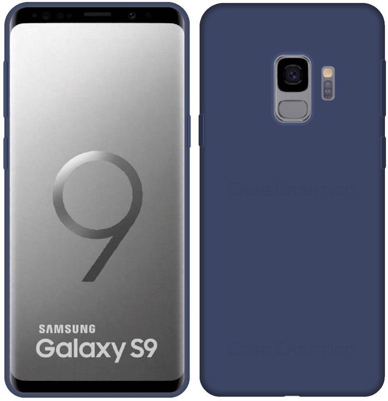 CASE CREATION Back Cover for Samsung Galaxy S9 Luxurious OG Series Slim Silicone Case  (Blue, Dual Protection, Silicon, Pack of: 1)