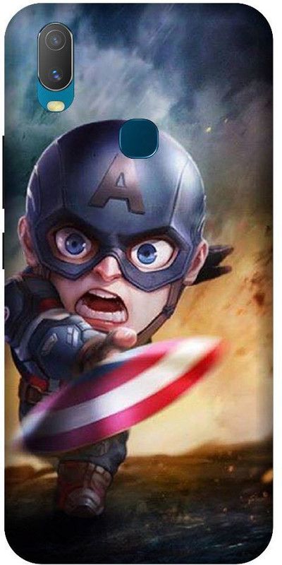 URCHIN Back Cover for Vivo Y12 Captain America, Superhero, Avengers, End Game, Marval, Comic  (Multicolor, Shock Proof, Pack of: 1)