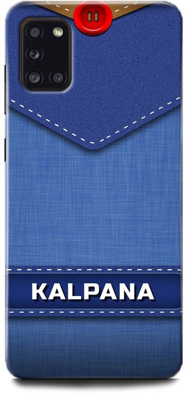 WallCraft Back Cover for Samsung Galaxy A31 KALPANA NAME, K LETTER, BLUE, JEANS, ALPHABET, DESIGN  (Multicolor, Dual Protection, Pack of: 1)
