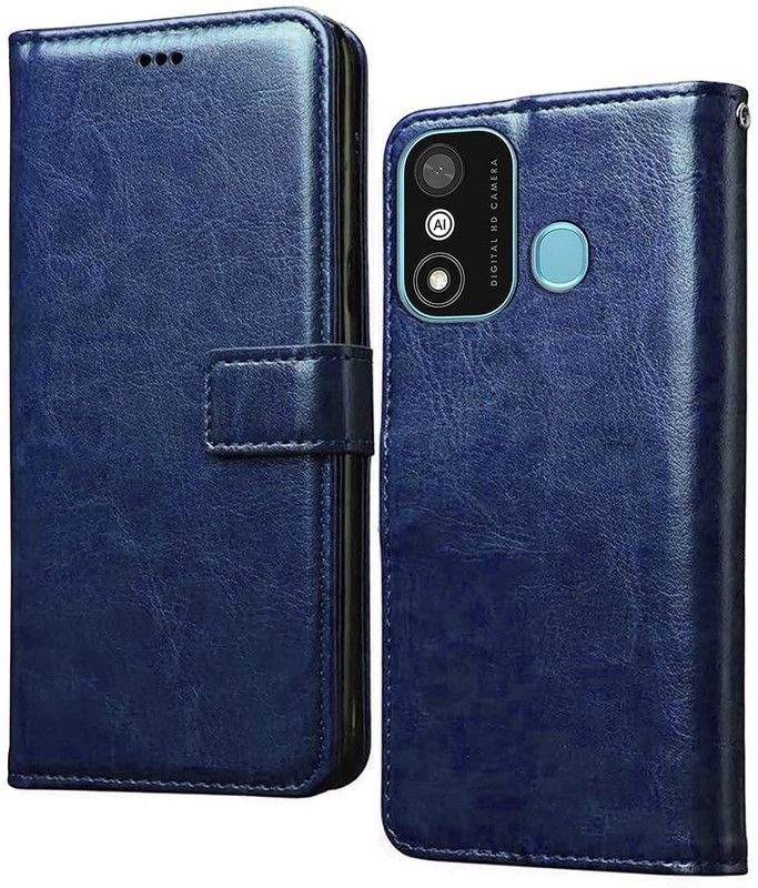 Cowboy Flip Cover for Itel A27, A551L  (Blue, Dual Protection, Pack of: 1)