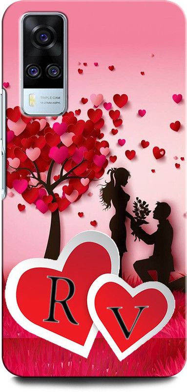 GRAFIQE Back Cover for VIVO Y53s RV, R LOVE V, V LOVE R, R LETTER, V LETTER, RV NAME  (Multicolor, Shock Proof, Pack of: 1)