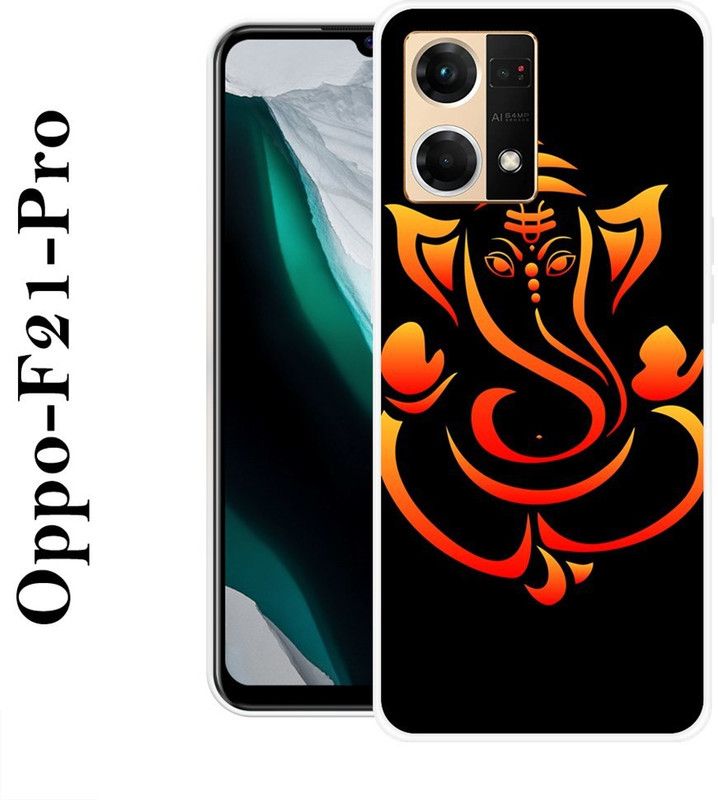 JATLAND Back Cover for Oppo F21 Pro  (Black, Orange, Silicon)