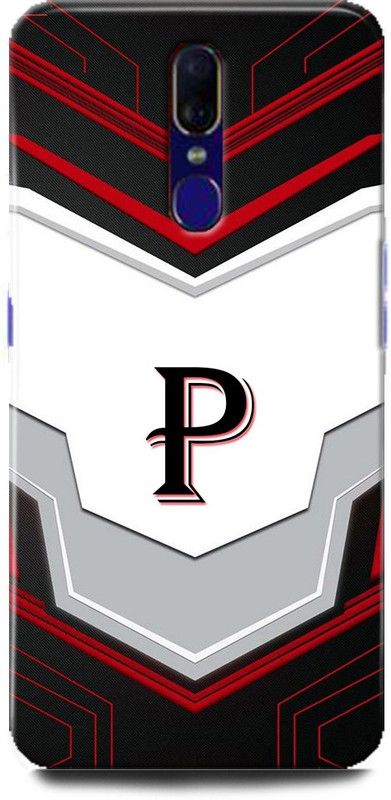 Afterglow Back Cover for OPPO A9 P, P LETTER, P NAME, P ALPHABET, ALPHABET  (Multicolor, Shock Proof)