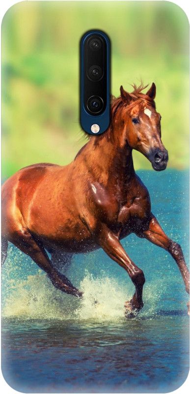 Smutty Back Cover for OnePlus 7 Pro - Horse Print  (Multicolor, Hard Case, Pack of: 1)