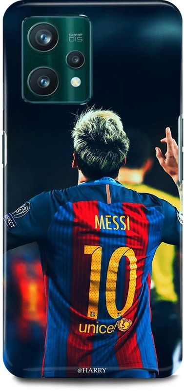 FIKORA Back Cover for Realme 9 Pro Plus 5G, MESSI, LIONEL, MESSI, FCB, BARCELONA  (Blue, Hard Case, Pack of: 1)