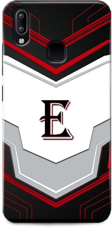 Afterglow Back Cover for Vivo V11 E, E LETTER, F NAME, E ALPHABET, ALPHABET  (Multicolor, Shock Proof, Pack of: 1)