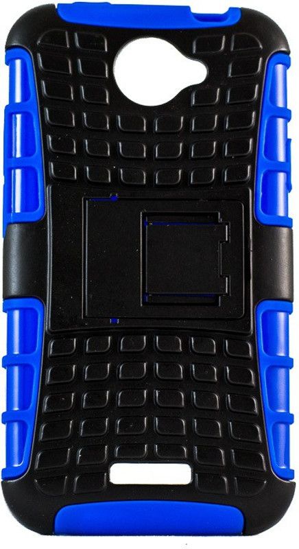 Mystry Box Back Cover for HTC One M7 Kick Stand  (Blue, Pack of: 1)
