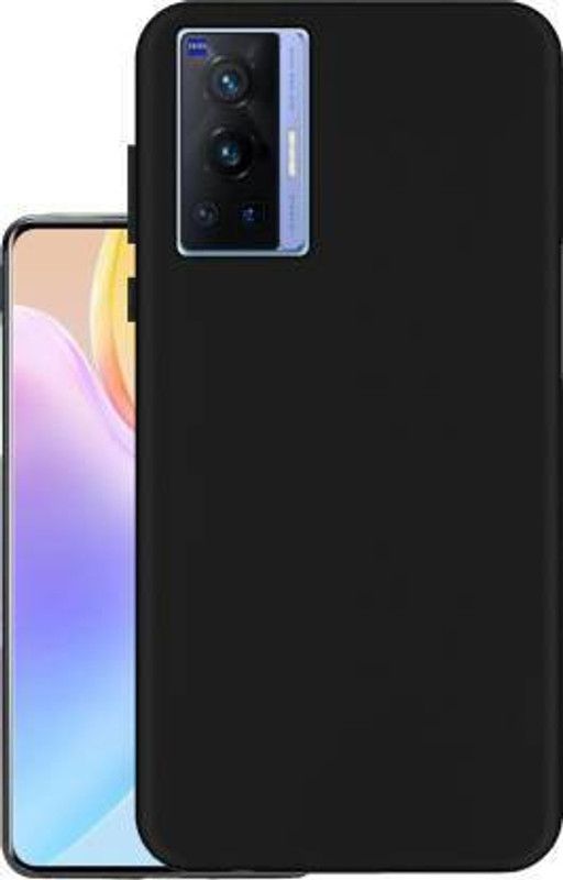 MobiSpiff Back Cover for Vivo X70 Pro  (Black, Silicon)