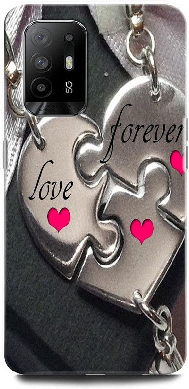 ORBIQE Back Cover for OPPO F19 Pro+ 5G CPH2213 LOVE, CHAIN, KEY, HEART, COUPLE LOVE  (Multicolor, Hard Case, Pack of: 1)