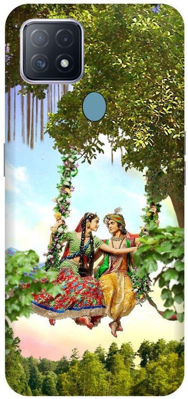 URCHIN Back Cover for Oppo A15 Krishna, Radha Krishna, Lord Krishna, Krishan ji, god  (Multicolor, Shock Proof, Pack of: 1)