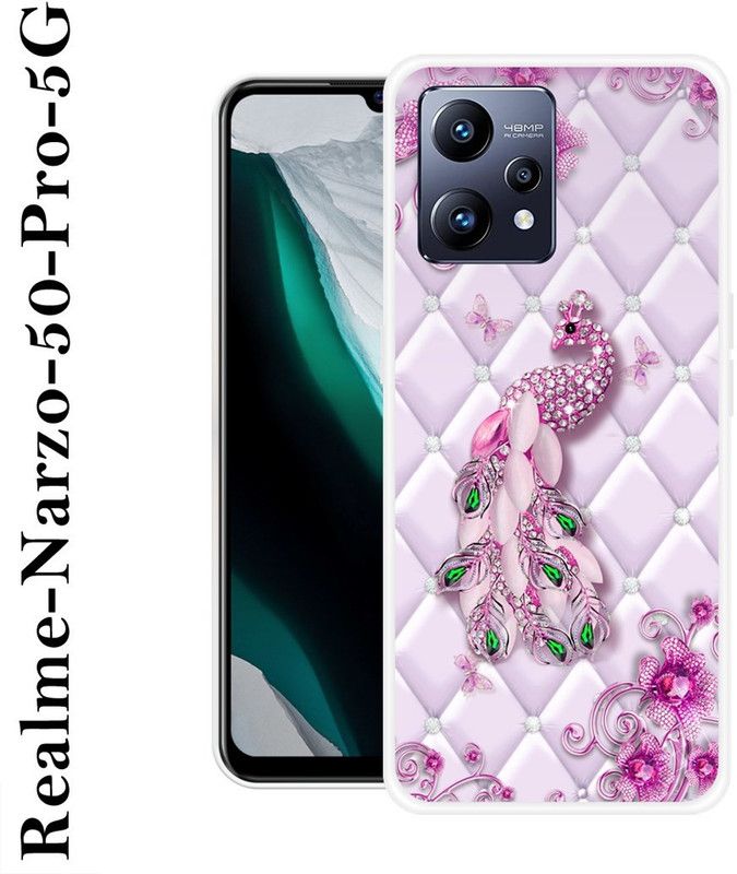 KLC Back Cover for Realme Narzo 50 Pro 5G  (Purple, Silicon)
