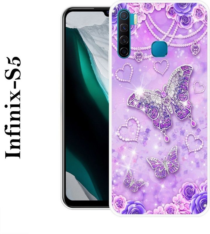 REDFLY Back Cover for Infinix S5, Infinix S5 Lite  (Purple, Grip Case, Silicon)
