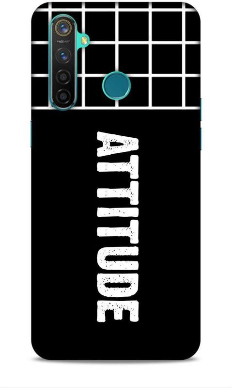 Keviv Back Cover for Realme 5 Pro  (Black, White, 3D Case, Pack of: 1)