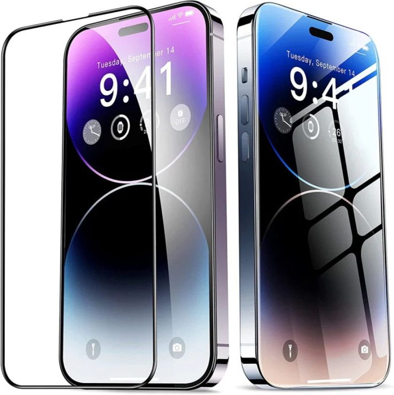 Vaku Luxos Edge To Edge Tempered Glass for Apple iPhone 14 Pro HD Screen Protector Guard, Crystal Clear, Anti-Scratch Upgraded Full Coverage Protection Glass  (Pack of 1)