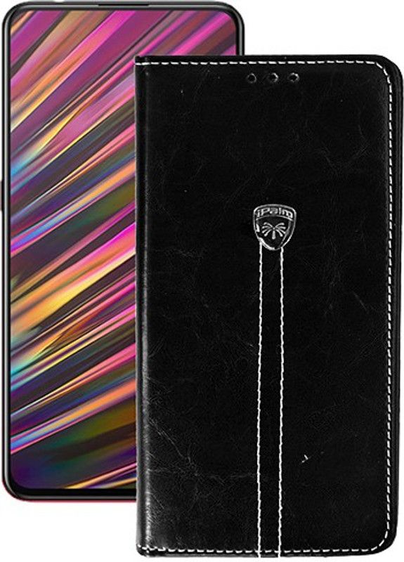 MARSHLAND Flip Cover for Vivo V15, Leather Inner Soft Silicon Case Kickstand Design  (Black, Dual Protection, Pack of: 1)