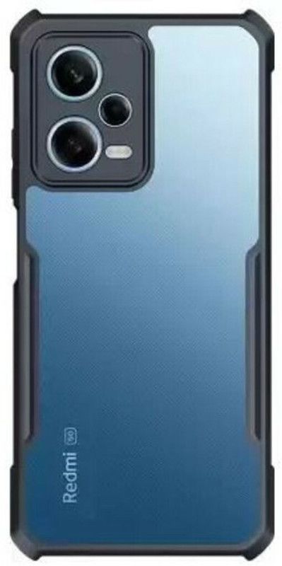 ALONZO Pouch for Redmi Note 12 5G, Redmi Note 12  (Black, Transparent, Grip Case, Pack of: 1)