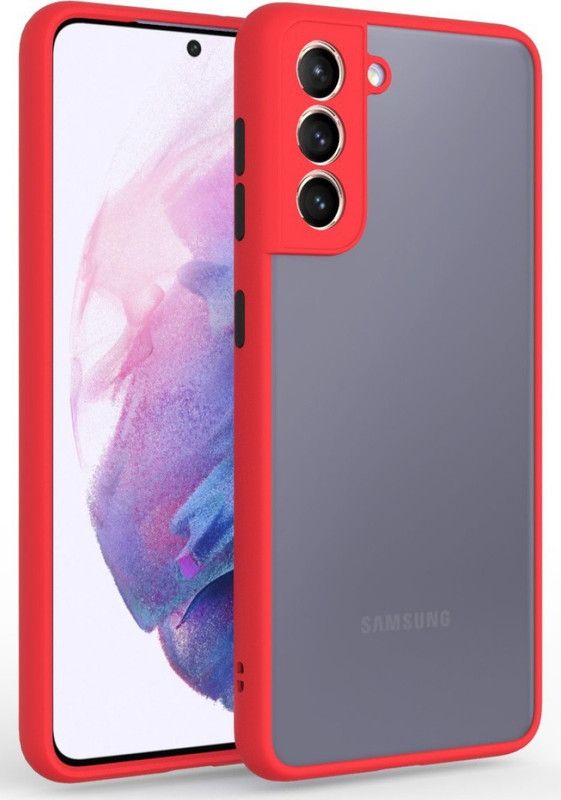 Gorilion Back Cover for Samsung Galaxy S22 5G  (Red, Camera Bump Protector, Pack of: 1)